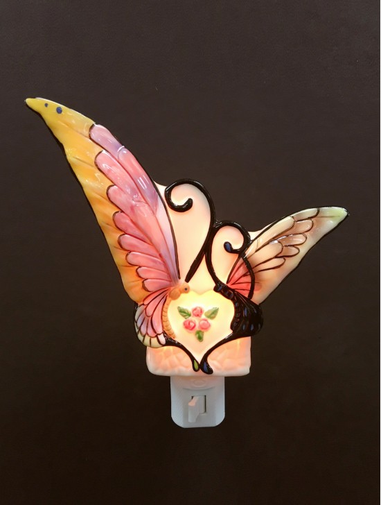 Porcelain Butterfly Night Light with Gift Box